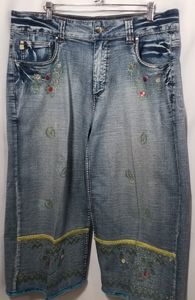 Crest Jeans Wide Leg Capri